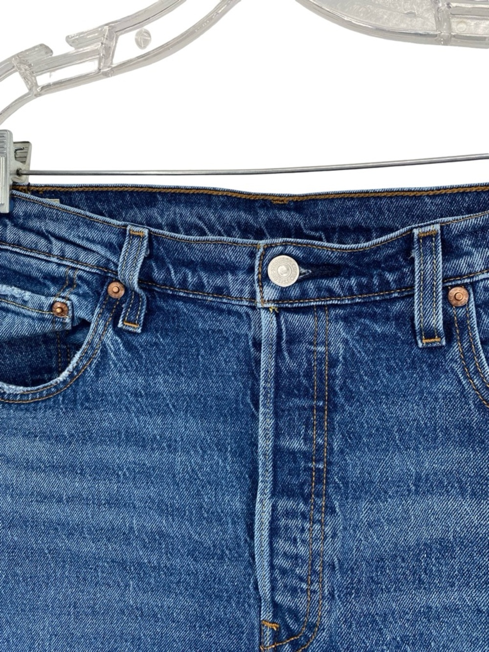 Levi’s 501 Original Jeans Straight Leg Button Fly Men’s Size 33 x 30 - Picture 3 of 11